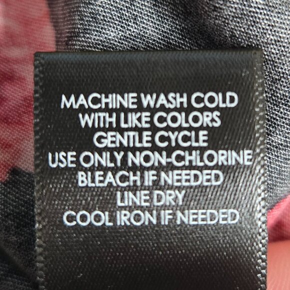 718-5 Torrid Midi Stretch Challis Tie Neck Dress Rose Black Floral Size 2 18/20 - Picture 14 of 16